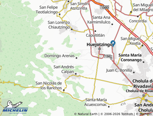 MICHELIN Domingo Arenas map - ViaMichelin