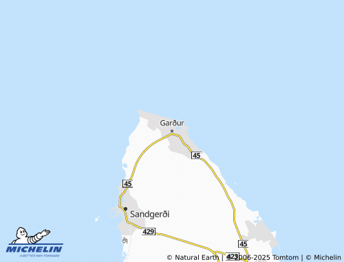 MICHELIN Garður map - ViaMichelin