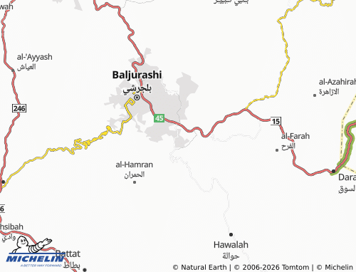 Carte MICHELIN al-'Abna' - ViaMichelin
