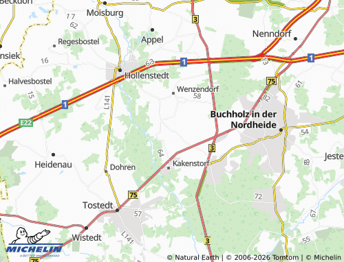MICHELIN Drestedt map - ViaMichelin