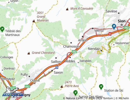 Mappa MICHELIN Leytron - ViaMichelin
