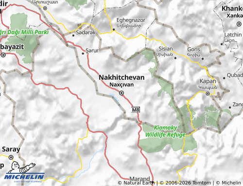 MICHELIN-Landkarte Autonome Republik Nachitschewan - ViaMichelin
