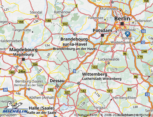 Mappa MICHELIN Potsdam-Mittelmark - ViaMichelin