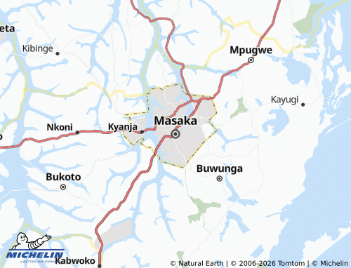 Kaart MICHELIN Masaka - ViaMichelin