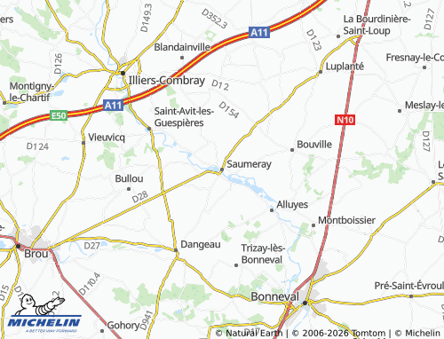 Mappa MICHELIN Saumeray - ViaMichelin