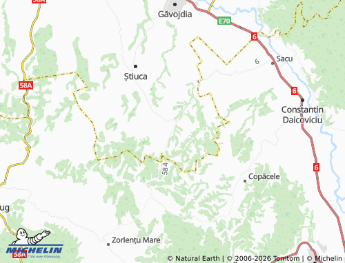Mappa MICHELIN Zgribești - ViaMichelin