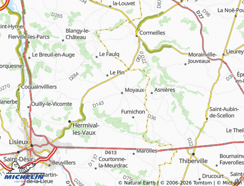 Carte MICHELIN Moyaux - ViaMichelin