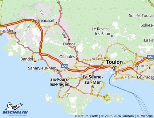 Mapa MICHELIN Ollioules - ViaMichelin