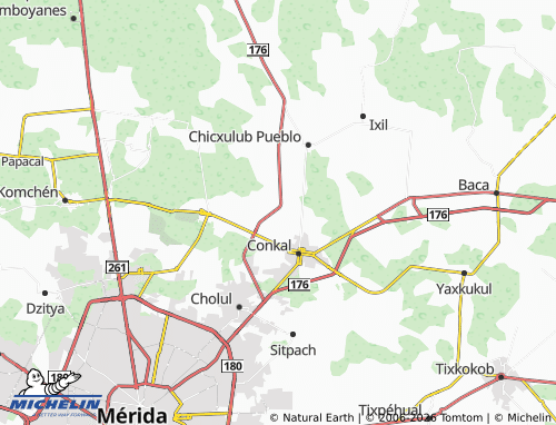 Carte MICHELIN Praderas del Mayab - ViaMichelin