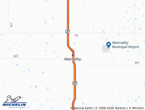 Mapa MICHELIN Abernathy - ViaMichelin