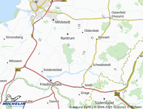 MICHELIN Schwabstedter Westerkoog map - ViaMichelin