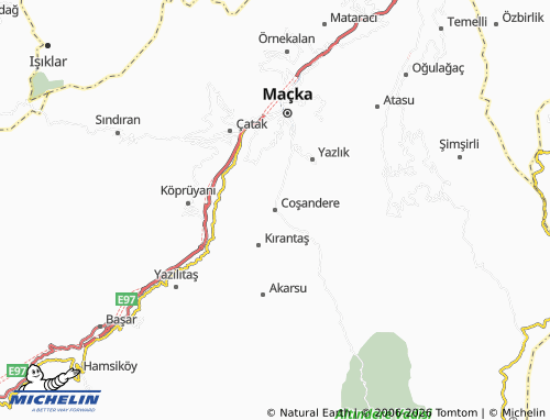 Mapa MICHELIN Coşandere - ViaMichelin