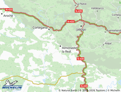 MICHELIN Almonaster la Real map - ViaMichelin