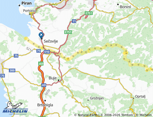 MICHELIN-Landkarte Merišće - ViaMichelin