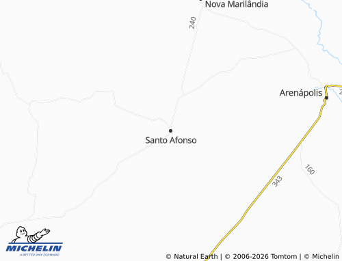 MICHELIN Santo Afonso map - ViaMichelin