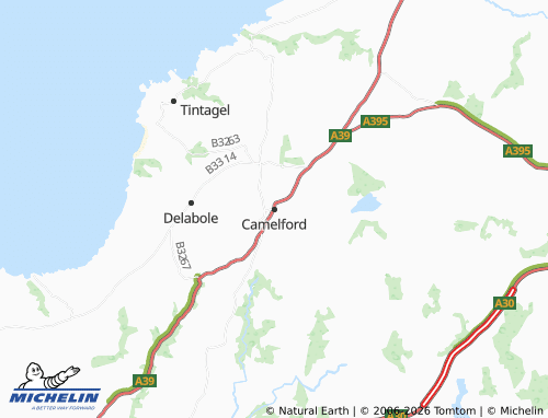 Carte MICHELIN Camelford - ViaMichelin