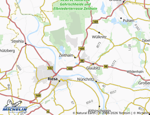 MICHELIN Zeithain map - ViaMichelin
