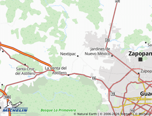 Carte MICHELIN Fuentes Nextipac - ViaMichelin