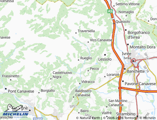 Mapa MICHELIN Rueglio - ViaMichelin