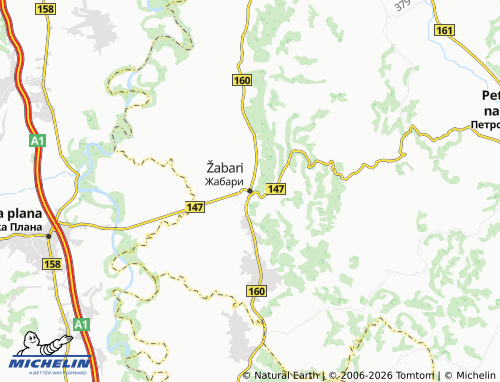 Mapa MICHELIN Žabari - ViaMichelin