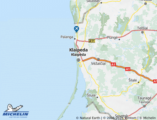 Mapa MICHELIN Klaipėdos apskritis - ViaMichelin