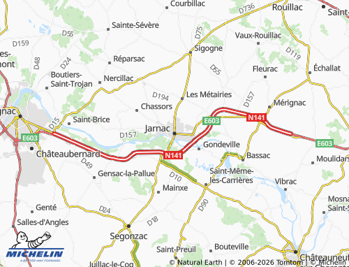 Mapa MICHELIN Jarnac - ViaMichelin