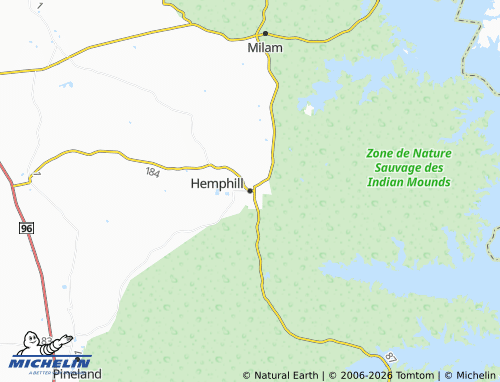 Mapa MICHELIN Hemphill - ViaMichelin