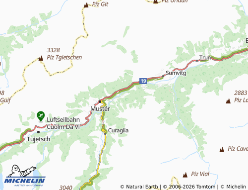 Carte MICHELIN Cavardiras - ViaMichelin