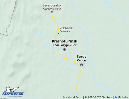 MICHELIN-Landkarte Krasnoturjinsk - ViaMichelin