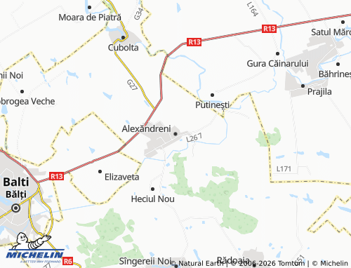 Mappa MICHELIN Alexăndreni - ViaMichelin