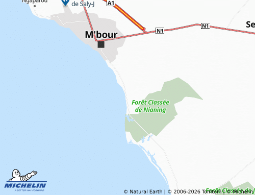 Mapa MICHELIN Nianing - ViaMichelin