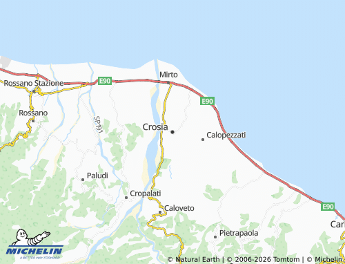 MICHELIN Crosia map - ViaMichelin