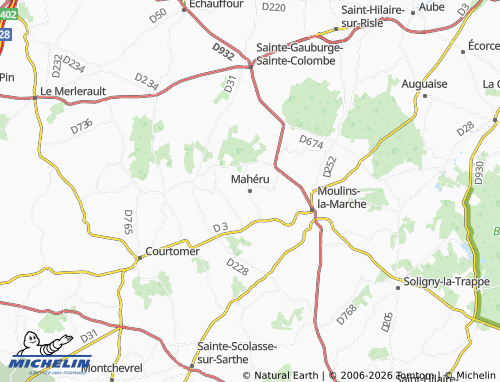 MICHELIN Mahéru map - ViaMichelin