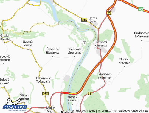 Mapa MICHELIN Drenovac - ViaMichelin