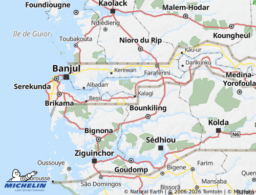 Mappa MICHELIN Foni Bondali - ViaMichelin
