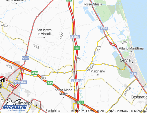 Mappa MICHELIN San Zaccaria - ViaMichelin