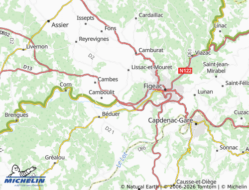Kaart MICHELIN Puy-de-Corn - ViaMichelin