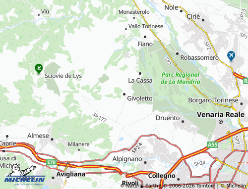 Kaart MICHELIN Givoletto - ViaMichelin