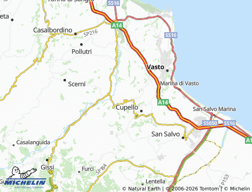 Mapa MICHELIN Monteodorisio - ViaMichelin