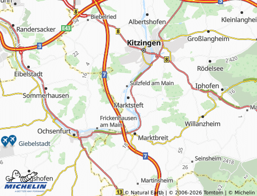 MICHELIN-Landkarte Marktsteft - ViaMichelin