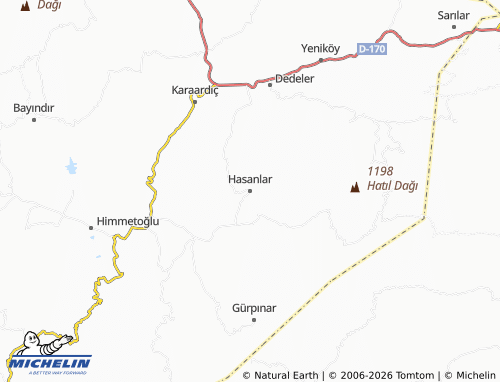 MICHELIN Hasanlar map - ViaMichelin