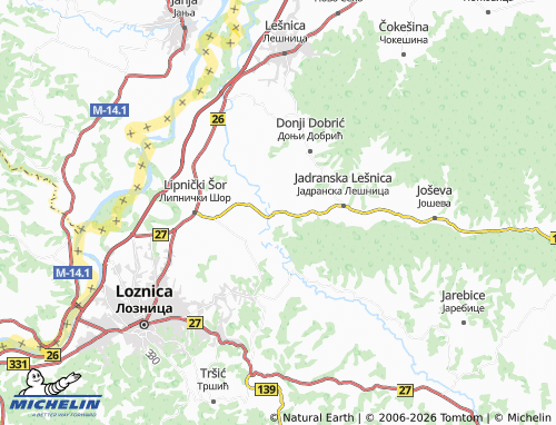 Mapa MICHELIN Gornji Dobrić - ViaMichelin