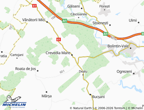 Mapa MICHELIN Crevedia Mare - ViaMichelin