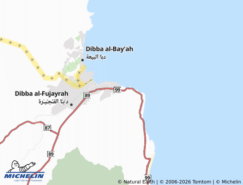 MICHELIN Roul Dibba map - ViaMichelin
