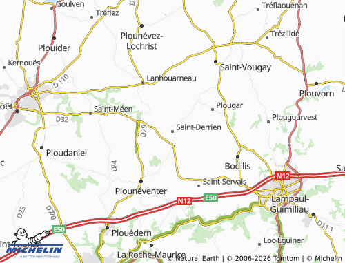 Mappa MICHELIN Saint-Derrien - ViaMichelin