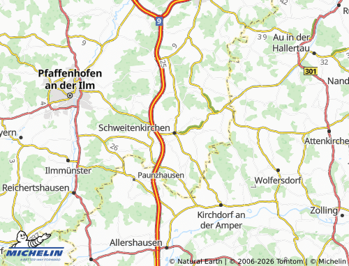 Mapa MICHELIN Schweitenkirchen - ViaMichelin