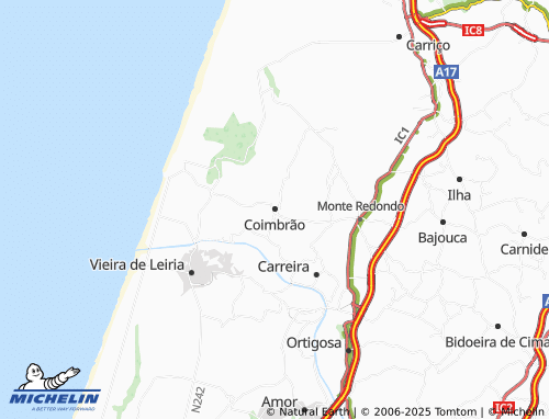 MICHELIN Coimbrão map - ViaMichelin