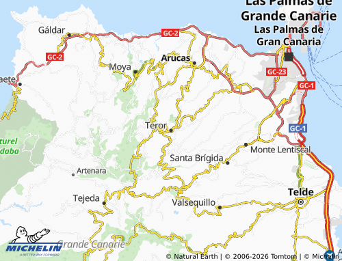MICHELIN Teror map - ViaMichelin