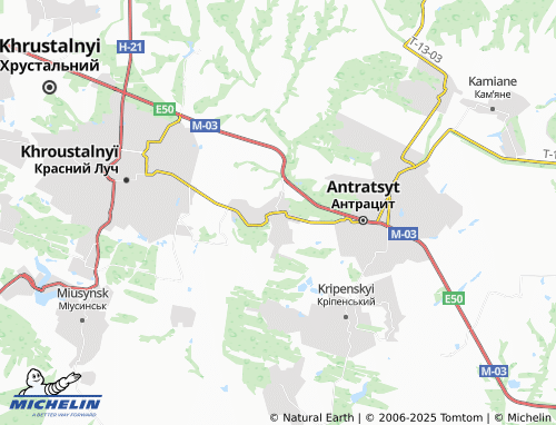 MICHELIN-Landkarte Bokovo-Platove - ViaMichelin