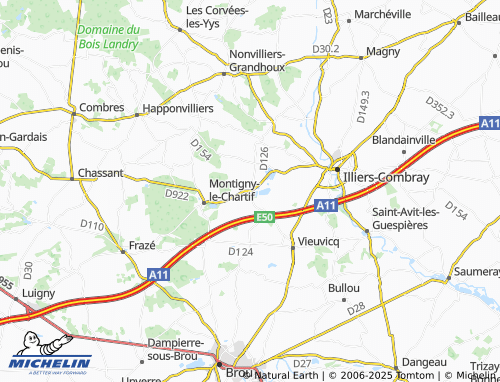 Carte MICHELIN Méréglise - ViaMichelin